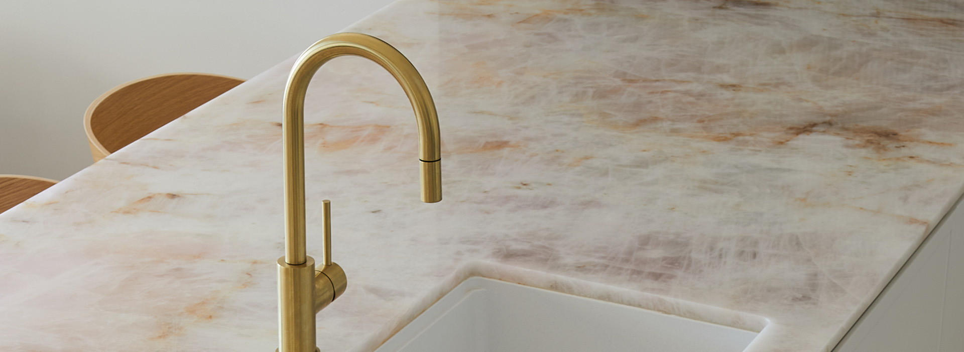 Cristallo Rosa Quartzite Kitchen island Sydney selected projects